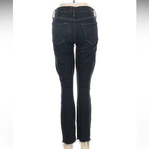 MOTHER Blue Straight frayed Leg Jeans